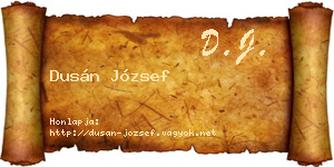 Dusán József névjegykártya