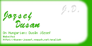 jozsef dusan business card